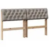 Image de vidaXL TÃªte de lit capitonnÃ©e Taupe 160 cm Pin massif