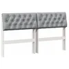 Image de vidaXL TÃªte de lit capitonnÃ©e Gris clair 160 cm Pin massif