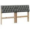 Image de vidaXL TÃªte de lit capitonnÃ©e Gris foncÃ© 140 cm Pin massif