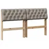 Image de vidaXL TÃªte de lit capitonnÃ©e Taupe 140 cm Pin massif