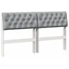 Image de vidaXL TÃªte de lit capitonnÃ©e Gris clair 140 cm Pin massif