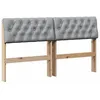 Image de vidaXL TÃªte de lit capitonnÃ©e Gris clair 135 cm Pin massif