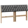Image de vidaXL TÃªte de lit capitonnÃ©e Gris foncÃ© 135 cm Pin massif