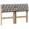 Image de vidaXL TÃªte de lit capitonnÃ©e Taupe 120 cm Pin massif