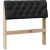 Image de vidaXL TÃªte de lit capitonnÃ©e Noir 80 cm Pin massif