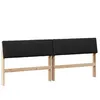 Image de vidaXL TÃªte de lit capitonnÃ©e Noir 200 cm Pin massif