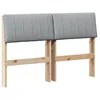 Image de vidaXL TÃªte de lit capitonnÃ©e Gris clair 120 cm Pin massif