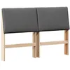 Image de vidaXL TÃªte de lit capitonnÃ©e Gris foncÃ© 160 cm Pin massif
