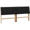 Image de vidaXL TÃªte de lit capitonnÃ©e Noir 200 cm Pin massif