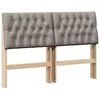 Image de vidaXL TÃªte de lit capitonnÃ©e Taupe 160 cm Pin massif