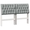 Image de vidaXL TÃªte de lit capitonnÃ©e Gris clair 160 cm Pin massif