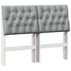 Image de vidaXL TÃªte de lit capitonnÃ©e Gris clair 120 cm Pin massif