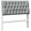 Image de vidaXL TÃªte de lit capitonnÃ©e Gris clair 100 cm Pin massif