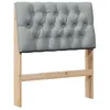 Image de vidaXL TÃªte de lit capitonnÃ©e Gris clair 80 cm Pin massif