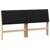 Image de vidaXL TÃªte de lit capitonnÃ©e Noir 180 cm Pin massif