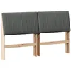 Image de vidaXL TÃªte de lit capitonnÃ©e Gris foncÃ© 150 cm Pin massif