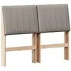 Image de vidaXL TÃªte de lit capitonnÃ©e Taupe 120 cm Pin massif