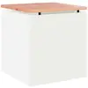 Image de Vidaxl Banc De Jardin Blanc 40 X 40 X 43 Cm Acier