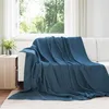 Image de Vidaxl Couvertures Ã Jeter 24 Pcs Bleu Marine 240 X 220 Cm Toison