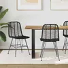 Image de vidaXL Chaise de salle Ã  manger 2 pcs Noir 44,5 x 55 x 85 cm