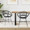 Image de vidaXL Chaise de salle Ã  manger 2 pcs Noir 65 x 55,5 x 81 cm
