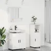 Image de vidaXL Ensemble de mobilier de salle de bain 3 pcs Blanc brillant