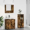 Image de Vidaxl Ensemble De Mobilier De Salle De Bain 3 Pcs ChÃªne FumÃ©
