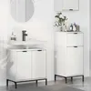 Image de vidaXL Vidaxl Ensemble De Mobilier De Salle De Bain Avec Tiroir 2 Pcs Blanc