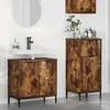 Image de Vidaxl Ensemble De Mobilier De Salle De Bain Plaid 2 Pcs ChÃªne FumÃ©