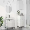 Image de vidaXL Ensemble de mobilier de salle de bain 3 pcs Blanc brillant