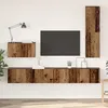Image de Vidaxl Ensemble De Meubles Tv Avec ÃtagÃ¨re Montage Mural Autre Avec Stockage Avec Porte 4 Pcs Bois Ancien Moyen
