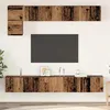 Image de Vidaxl Ensemble Meuble Tv Avec ÃtagÃ¨re Montage Mural Autre Avec Stockage Avec Porte 5 Pcs Bois Ancien