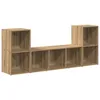 Image de vidaXL Ensemble de meubles TV 3 pcs Marron 107 x 35 x 37 cm