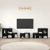 Image de vidaXL Ensemble de meubles TV 8 pcs ChÃªne noir Bois d'ingÃ©nierie