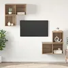 Image de Vidaxl Ensemble De Meubles Tv 4 Pcs ChÃªne Artisanal 37 X 37 X 72 Cm