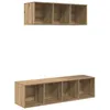Image de Vidaxl Ensemble De Meubles Tv 2 Pcs ChÃªne Artisanal 37 X 37 X 142.5 Cm