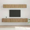 Image de Vidaxl Ensemble De Meubles Tv Avec ÃtagÃ¨re Montage Mural Avec Stockage Avec Porte 5 Pcs ChÃªne Artisanal