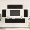 Image de vidaXL Meuble TV mural 6 pcs ChÃªne Noir Bois d'ingÃ©nierie