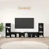Image de vidaXL Meuble TV 4 pcs ChÃªne Noir 37 x 35 x 107.5 cm Bois IngÃ©nieur
