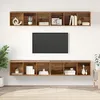 Image de Vidaxl Meuble Tv Mural 4 Pcs Vieux Bois 37 X 37 X 107,5 Cm