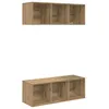 Image de Vidaxl Meubles Tv Muraux 2 Pcs ChÃªne Artisanal 37 X 37 X 107,5 Cm