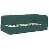 Image de vidaXL Cadre de lit d'angle Vert foncÃ© 90 x 190 cm Velours