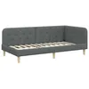 Image de vidaXL Cadre de lit d'angle Gris foncÃ© 90 x 200 cm tissu