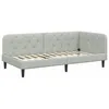 Image de vidaXL Cadre de lit d'angle Gris clair 90 x 190 cm Velours