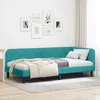 Image de vidaXL Cadre de lit d'angle Turquoise 90 x 190 cm Velours