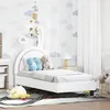 Image de vidaXL Cadre de lit pour tout-petit avec tÃªte de lit Blanc 70 x 140 cm
