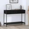 Image de vidaXL Table console ChÃªne noir 100 x 34.5 x 75 cm Bois d'ingÃ©nierie