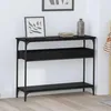 Image de vidaXL Table console ChÃªne noir 100 x 29 x 75 cm Bois d'ingÃ©nierie