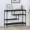 Image de vidaXL Table console ChÃªne noir 100 x 30 x 75 cm Bois d'ingÃ©nierie