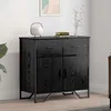 Image de vidaXL Buffet ChÃªne noir 79.5 x 35.5 x 74.5 cm Bois d'ingÃ©nierie